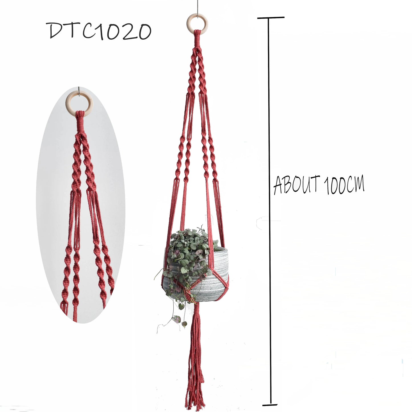 Handmade macrame plant hanger plant holder pot hanger pot tray for wall decoration balcony flower pot hanger
