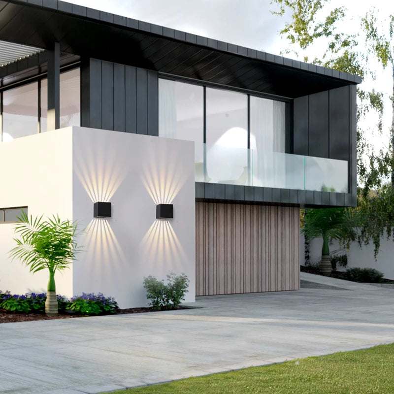 JoollySun Outdoor Wall Light Waterproof LED Lighting for Home Decoration Garden Balcony Gate Side Modern Wall Lights AC85-265V