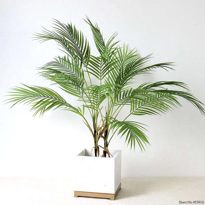palm leaf fake plant 88 CM Green Artificial Palm Leaf Plastic Plants Garden Home Decoration – The Healing Room