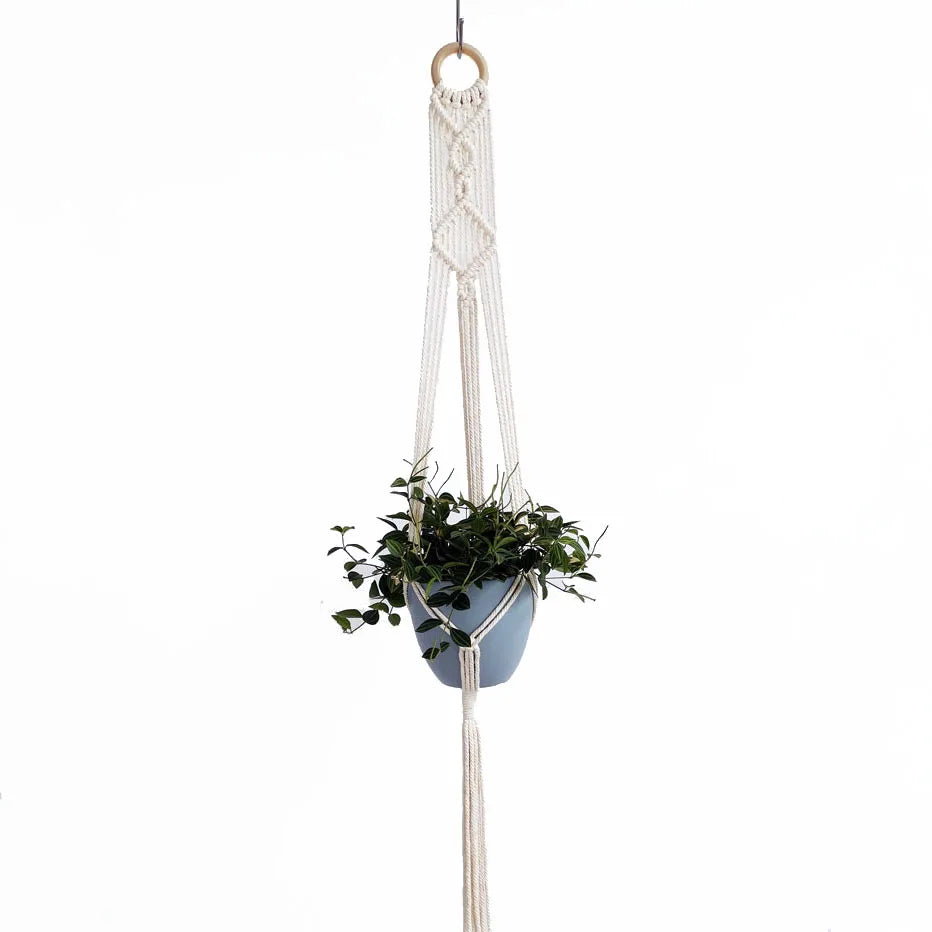 Handmade macrame plant hanger plant holder pot hanger pot tray for wall decoration balcony flower pot hanger