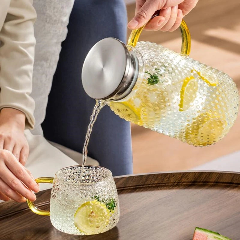 Clear Glass Juice Container