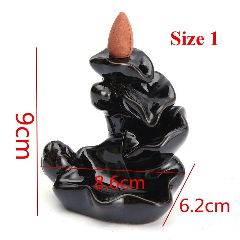 Ceramic Waterfall Incense Burner