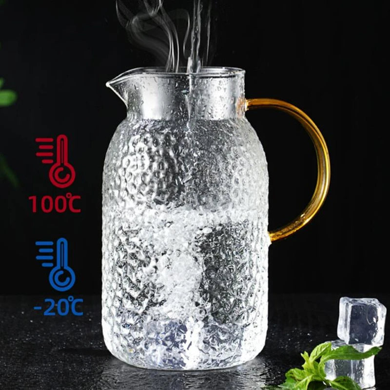 Clear Glass Juice Container