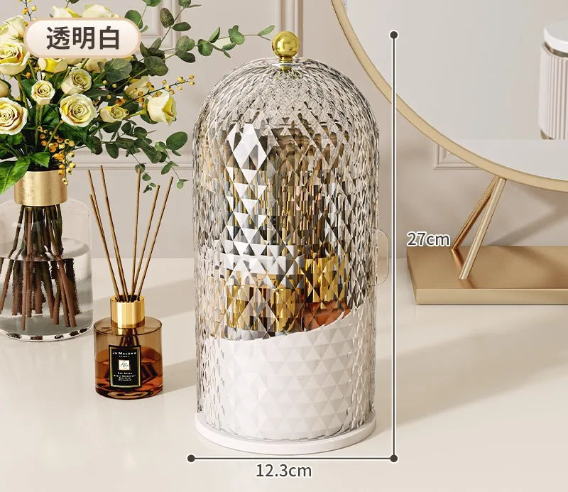 Diamond Birdcage 360° Rotating Makeup Brush Holder