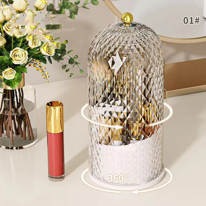 Diamond Birdcage 360° Rotating Makeup Brush Holder