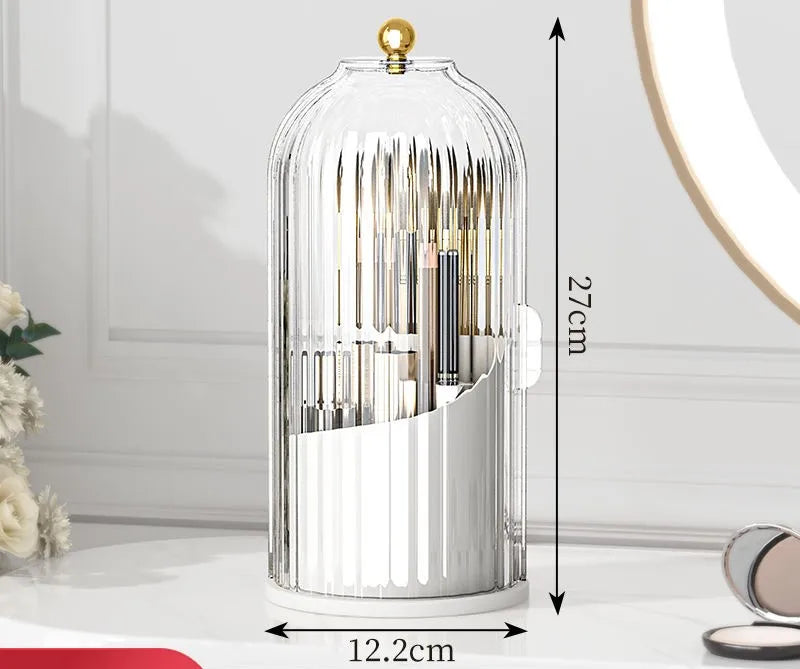 Diamond Birdcage 360° Rotating Makeup Brush Holder