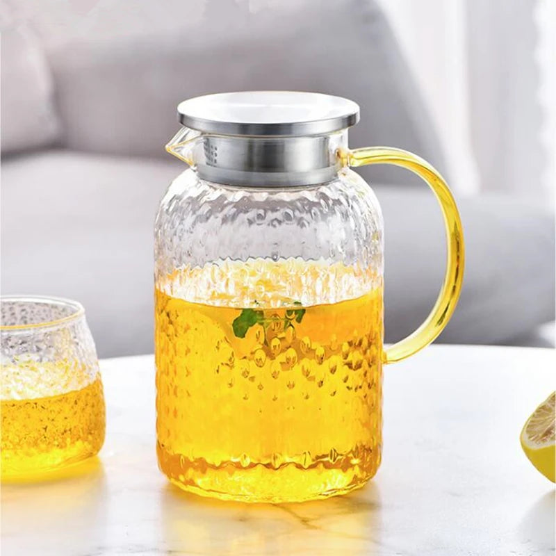Clear Glass Juice Container