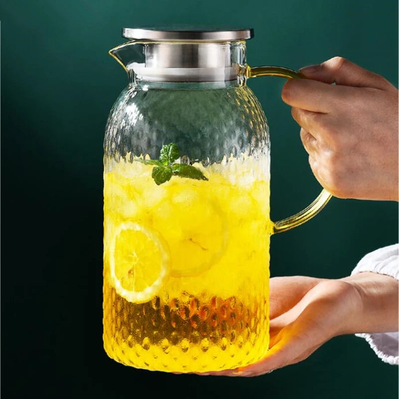 Clear Glass Juice Container