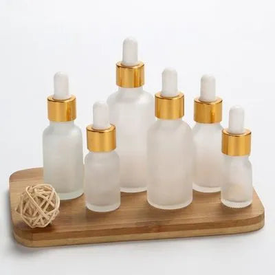 Frost Glass Cosmetic Packaging Container  - Essential Oil Bottles (12pc / order)