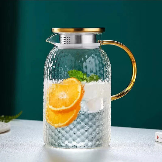 Clear Glass Juice Container